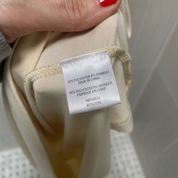 Nanette Lepore cream knit dress with ruffles and underslip - Picture 10 of 10